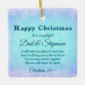 Kerstvader op afstand en keramische keramische ver keramisch ornament (Voorkant)