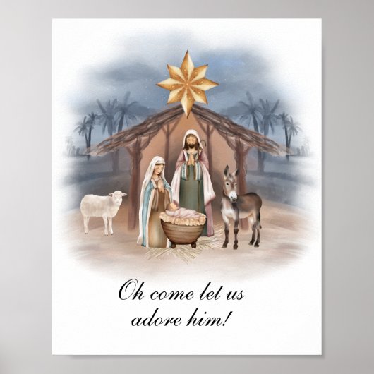 kerstvadermuur Poster, Jezus Poster (Voorkant)
