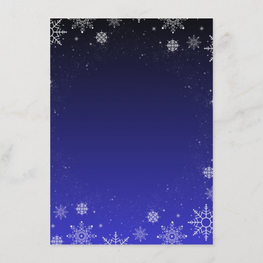 Kerstvakantie 4,5" x 6,25" Bruiloft Menu (Achterkant)