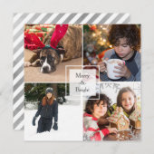 Kerstvakantie 4 Foto Groeten Custom Kaart (Voorkant / Achterkant)