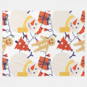 Kerstvakantie 60x80 Fleece Deken (Voorkant (Horizontaal))