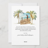 Kerstvakantie aan het strand feestdagenkaart (Achterkant)