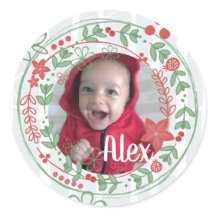 Kerstvakantie aangepaste foto Joy Stickers