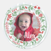 Kerstvakantie aangepaste foto Joy Stickers (Voorkant)