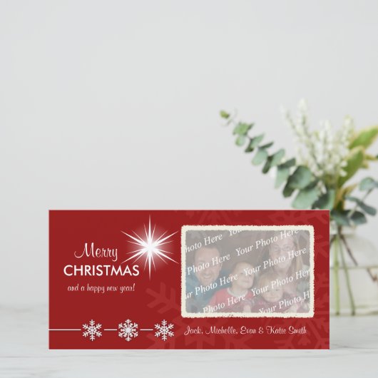 Kerstvakantie Aangepaste Foto Kaarten (Staand voorkant)