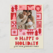 Kerstvakantie aanpasbare foto Ansichtkaart Briefkaart (Voorkant)