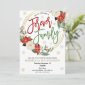 Kerstvakantie Adoptie Viering Uitnodiging (Staand voorkant)