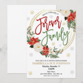 Kerstvakantie Adoptie Viering Uitnodiging (Voorkant / Achterkant)