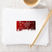 Kerstvakantie adreslabel etiket (Insitu)