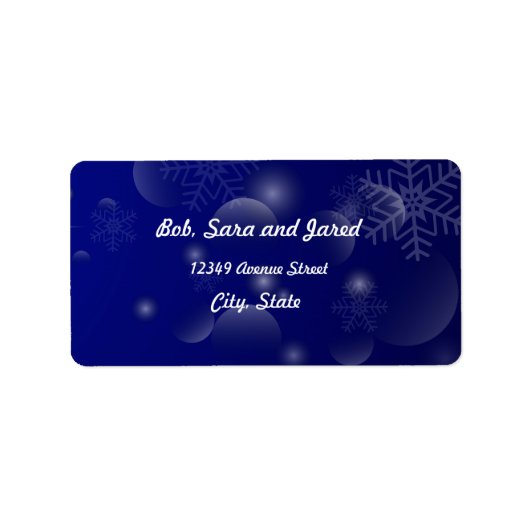 Kerstvakantie adreslabel etiket (Voorkant)