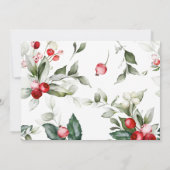 Kerstvakantie Baby Foto Geboorte aankondiging (Achterkant)