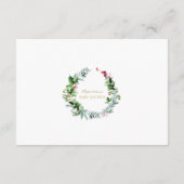 Kerstvakantie Baby Shower Informatiekaartje (Achterkant)