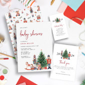 Kerstvakantie Baby Shower Kaart