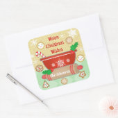 Kerstvakantie bakken aangepaste Stickers (Envelop)