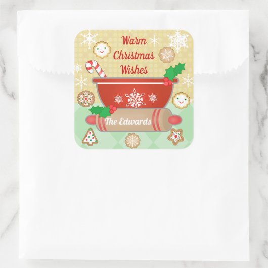 Kerstvakantie bakken aangepaste Stickers (Tas)