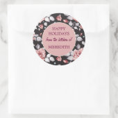 Kerstvakantie bakken uit de keuken van ronde sticker (Tas)