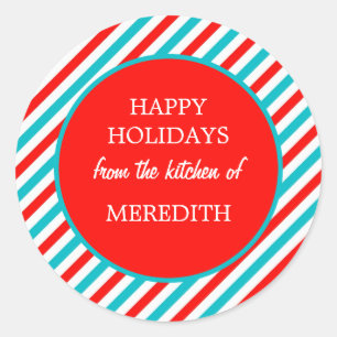 Kerstvakantie bakken uit de keuken van ronde sticker