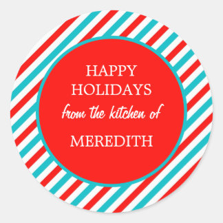 Kerstvakantie bakken uit de keuken van ronde sticker
