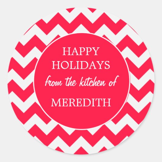 Kerstvakantie bakken uit de keuken van ronde sticker (Voorkant)