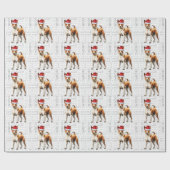 Kerstvakantie Basenji Hondenliefhebber Cadeaupapier (Vlak)
