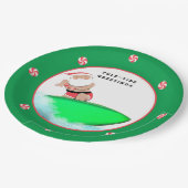 Kerstvakantie Beach Party Papieren Bordje (Gekanteld)