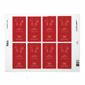 Kerstvakantie Bedankdoos Sluitzegelsticker Etiket (Full Sheet)