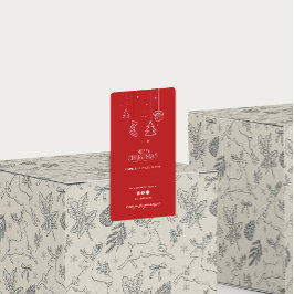 Kerstvakantie Bedankdoos Sluitzegelsticker Etiket