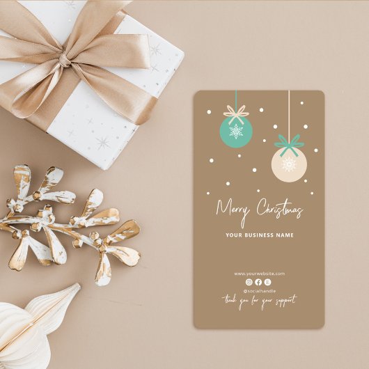 Kerstvakantie Bedankdoos Sluitzegelsticker Etiket
