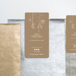 Kerstvakantie Bedankdoos Sluitzegelsticker Etiket