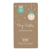 Kerstvakantie Bedankdoos Sluitzegelsticker Etiket (Voorkant)