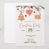 Kerstvakantie Bedrijf Zakelijk Familie Roze Kaart (Voorkant / Achterkant)