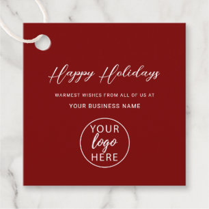 Kerstvakantie bedrijfslogo bedankjes labels