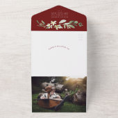 Kerstvakantie begroeting Tear Away Foto All In One Uitnodiging (Buitenkant)