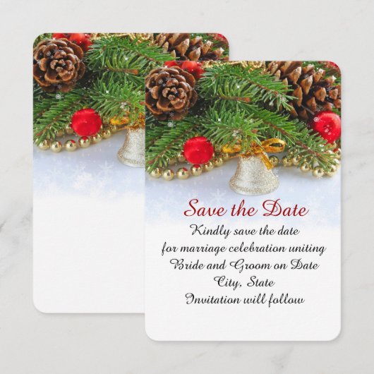 Kerstvakantie Bell Save the date (Voorkant / Achterkant)