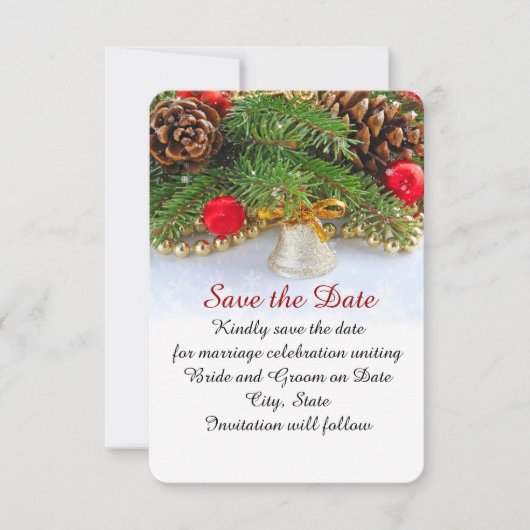 Kerstvakantie Bell Save the date (Voorkant)