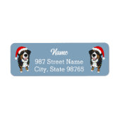 Kerstvakantie Berner Sennenhond Etiket (Voorkant)