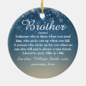 Kerstvakantie Beste Broer Ooit Definitie Keramisch Ornament (Achterkant)