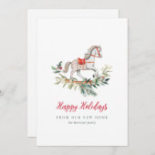 Kerstvakantie bewegende aankondigingskaart feestdagenkaart (Voorkant / Achterkant)