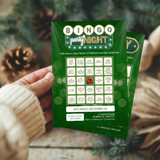 Kerstvakantie Bingo Spelkaart Kaart