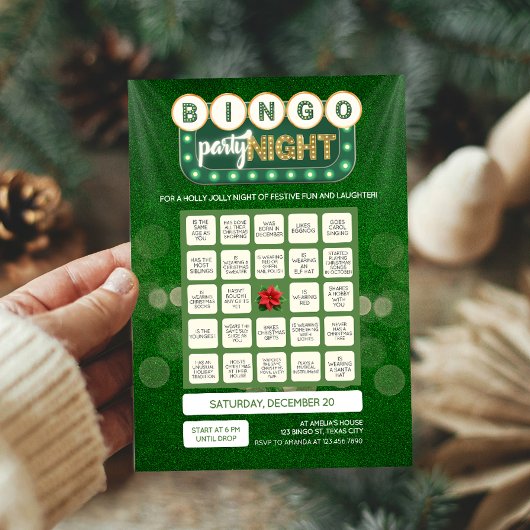 Kerstvakantie Bingo Spelkaart Kaart