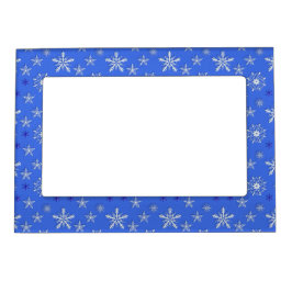 kerstvakantie blauw patroon magnetisch lijstje