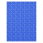 kerstvakantie blauw patroon tafelkleed (Voorkant)