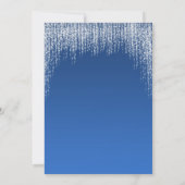 Kerstvakantie Blauwe Glitter Elegante Uitnodiging (Achterkant)