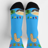 kerstvakantie blauwe ontbijtcadeaus voor ontbijtko sokken (Top)