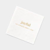 Kerstvakantie blij modern goud folie servetten (Links)