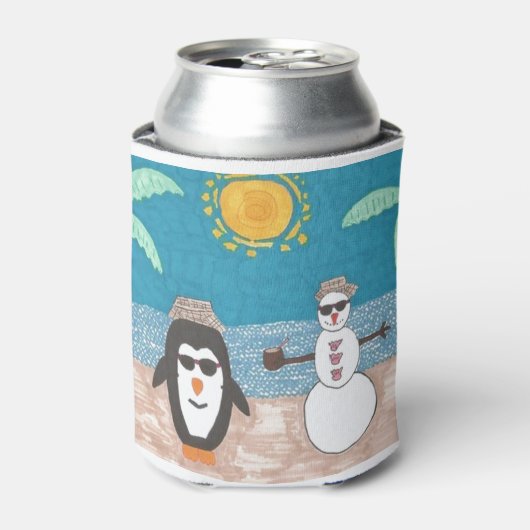 kerstvakantie blikjeskoeler (Blikje Voorkant)