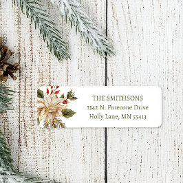 Kerstvakantie Bloemenadres Etiket