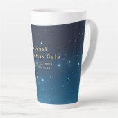 Kerstvakantie Blue Latte Mok (Rechterhoek)