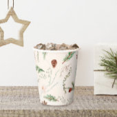 Kerstvakantie Boho Elegant Poinsettia Groen Papieren Bekers