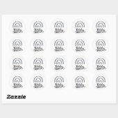 Kerstvakantie Boho Regenboog Ronde Sticker (Vel)
